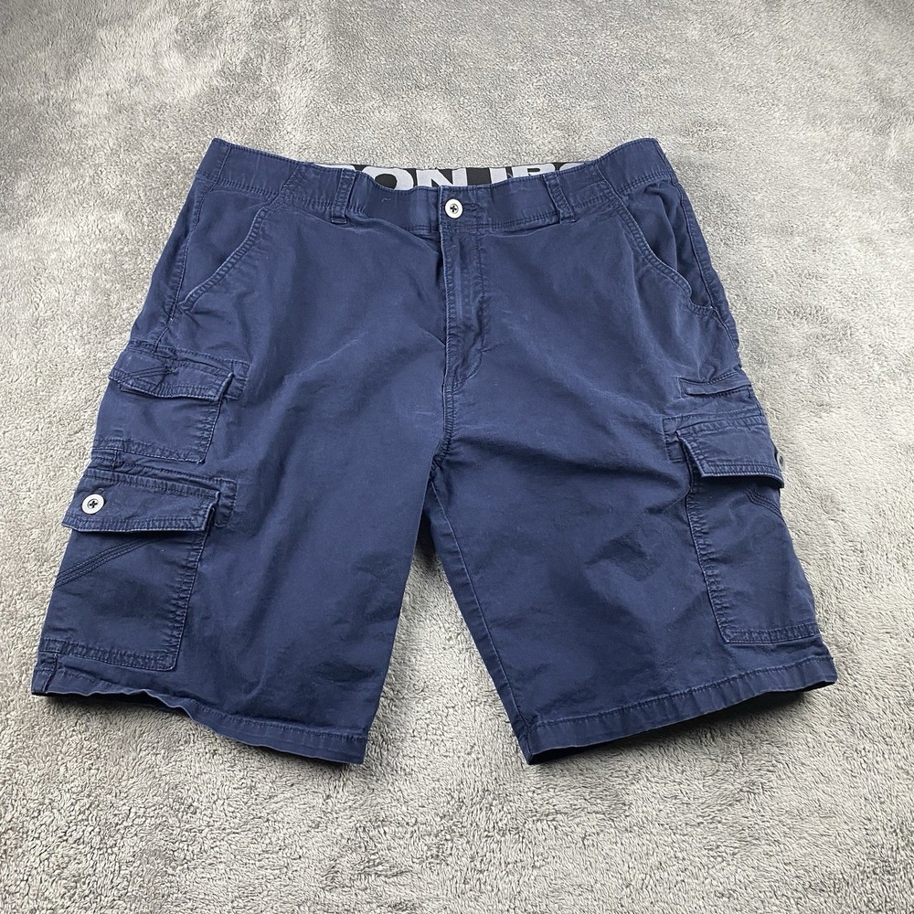 Iron Co. Cargo Utility Shorts Mens 36 Blue